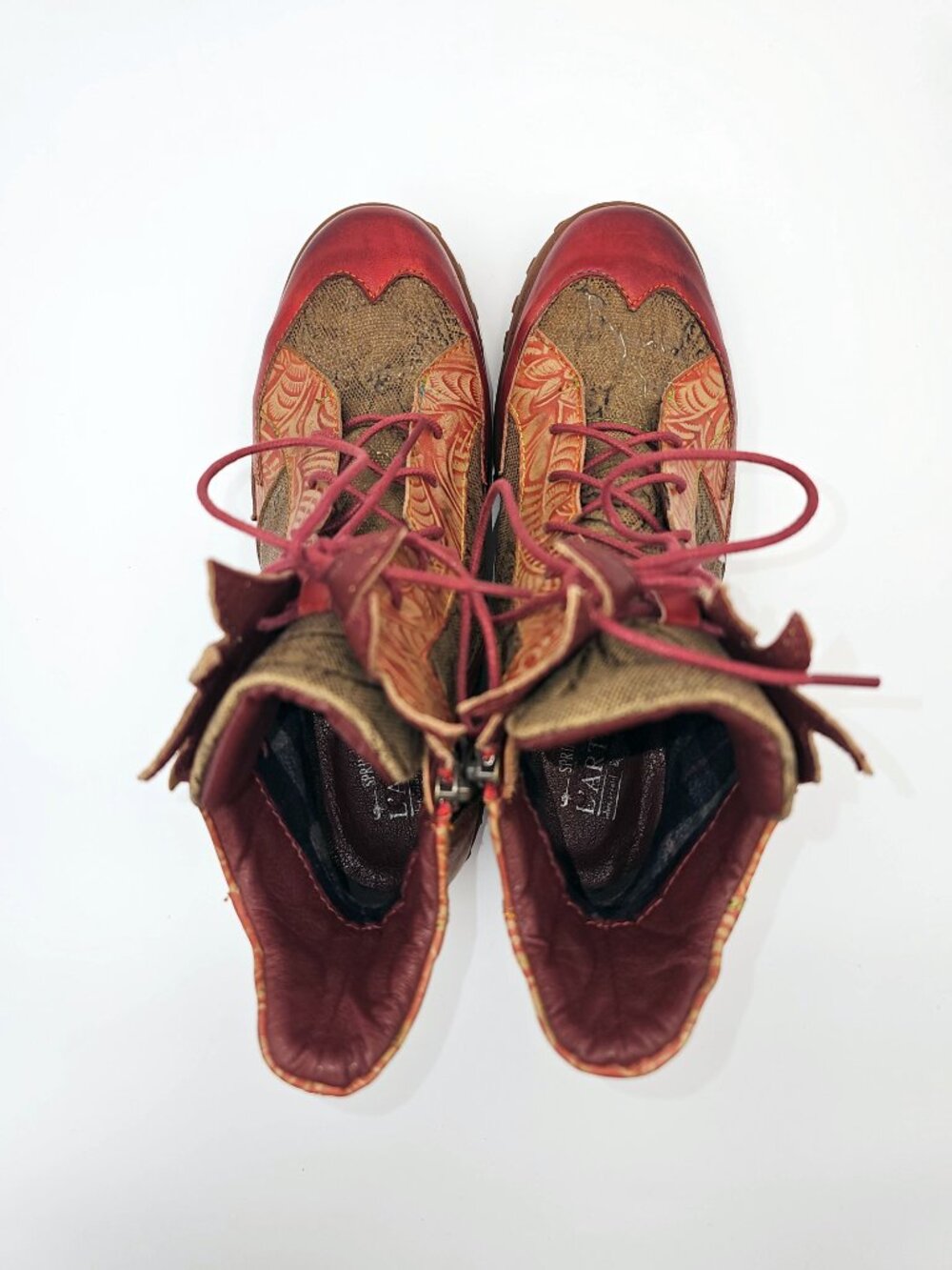 L'Artiste Spring Step Ileana Ankle Boots Red- Women's size US 6.5-7 / EU 37 - Picture 16 of 16
